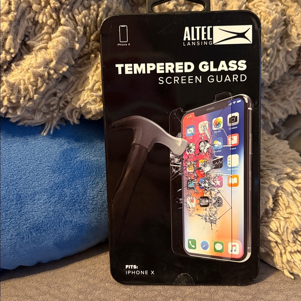 Altec Lansing Tempered Glass Screen Protector for iPhone X - Black